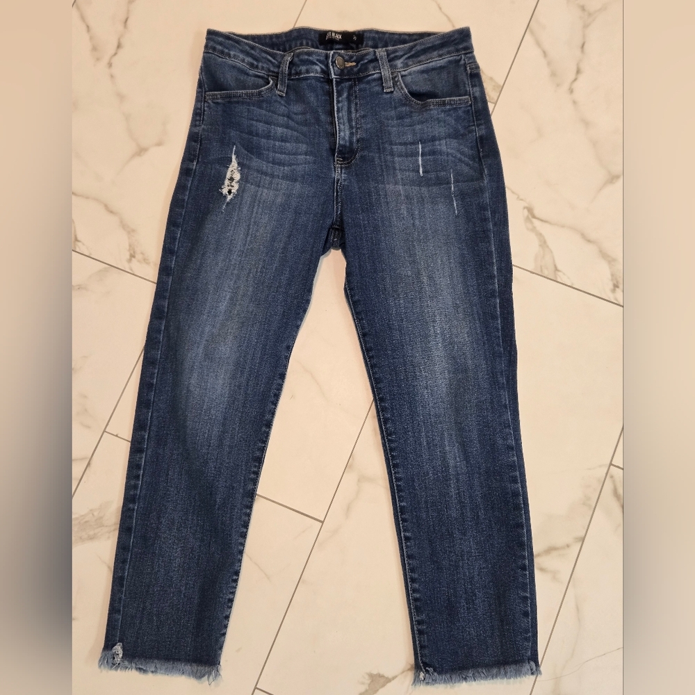 Just Black Raw Hem Frayed Straight Leg Jeans Women’s Size 29
